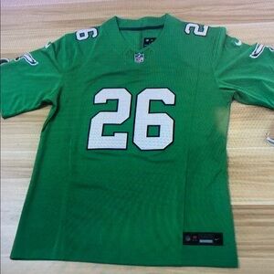 ❤️26 Saquon Barkley Green Stitched Jersey Vapor🧡